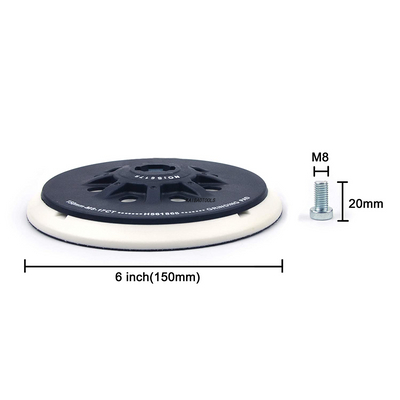 Trella M8 da 6 pollici senza polvere (morbido) pad di macinazione del tampone di backup per cuscinetto da 6 "gancio e anello